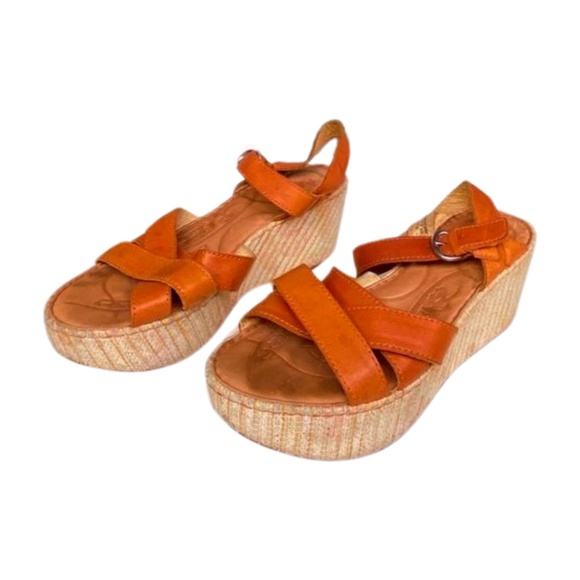 Born Wedges Platform Sandals, Size 8/39, M/W - Picture 2 of 4